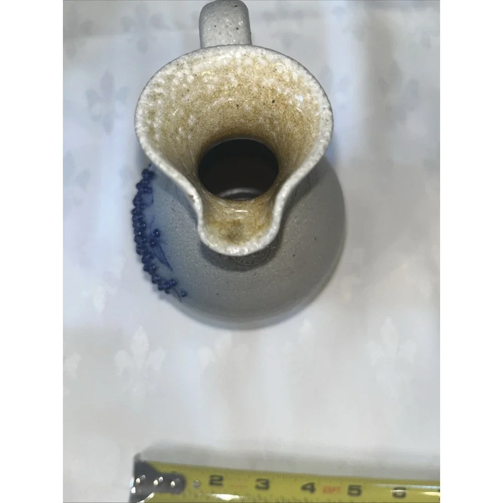 Vintage 2001 Salmon Falls Stoneware 6.5 Blueberry Pitcher - Dave Ernest Mark